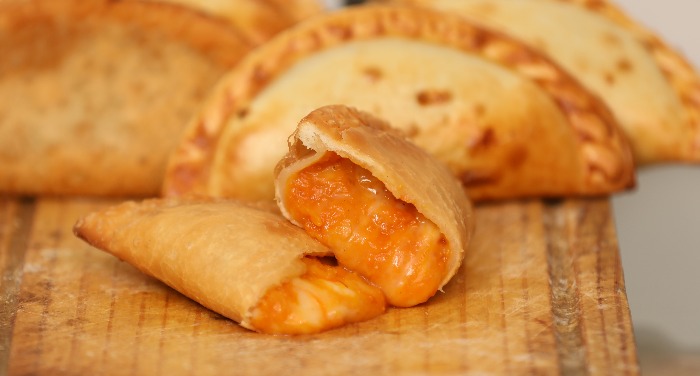 empanada frita de calabaza y queso, Al Disco